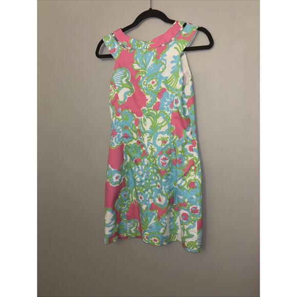 Lilly Pulitzer Lindy PB Pink A Delicacy Beaded Neck Shift Dress Sz 2 - Picture 3 of 8